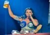 Singer Katy Perry wore beer can dress