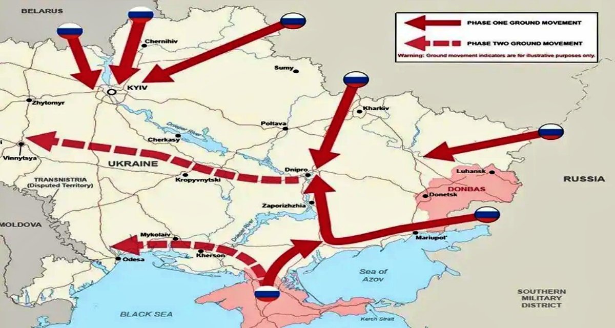 UK released map of attack on Ukraine, see where Russian army is stationed