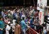 Long queues outside petrol pumps in Sri Lanka