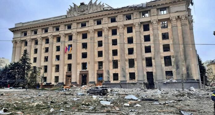 Russia targeted Kharkiv Regional Administration building