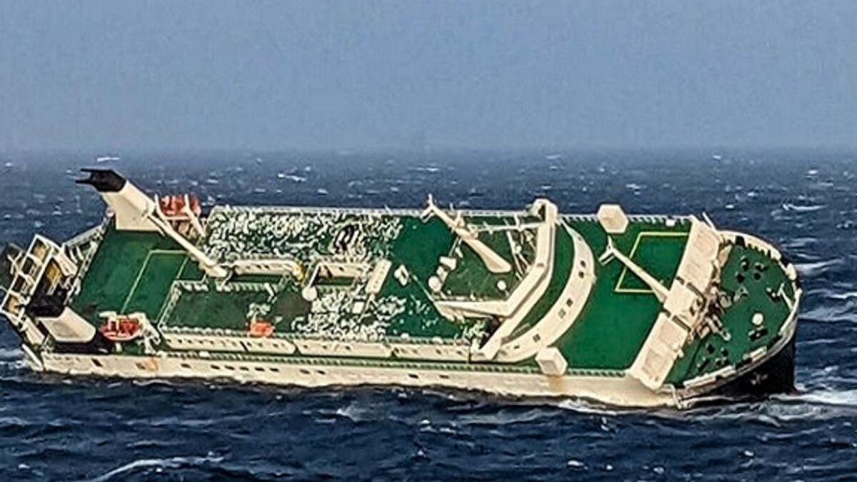 UAE flag cargo ship sinks in Persian Gulf, rescue operation of 30 members on board continues