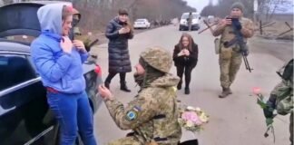 Ukrainian Soldier Proposes To Girlfriend Video