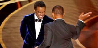 Will Smith slaps Chris Rock in anger at the Oscars ceremony