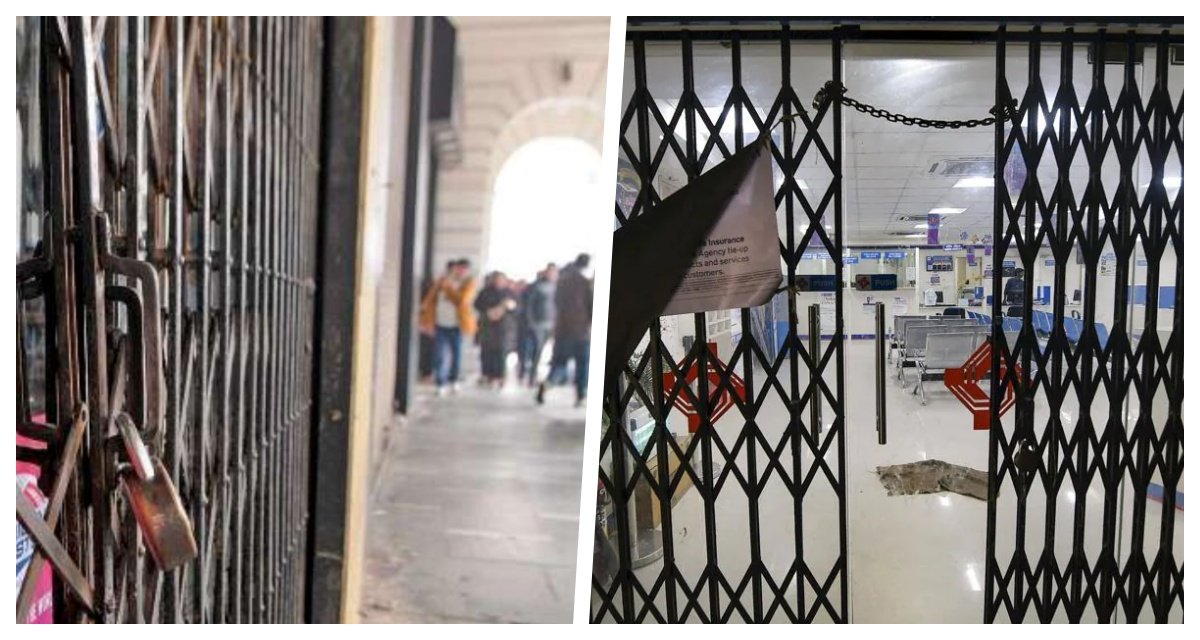 Life derailed at many places, rail traffic and banking services affected