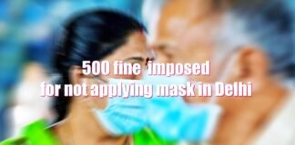 500 fine not applying mask in Delhi