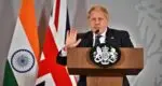 Boris Johnson with indian press