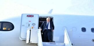 British Prime Minister Boris Johnson arrived on a two-day visit to India