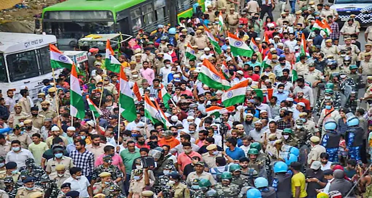 Hindus, Muslims take out ‘Tiranga Yatra’ a week after Jahangirpuri violence
