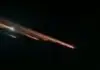 burning object from sky