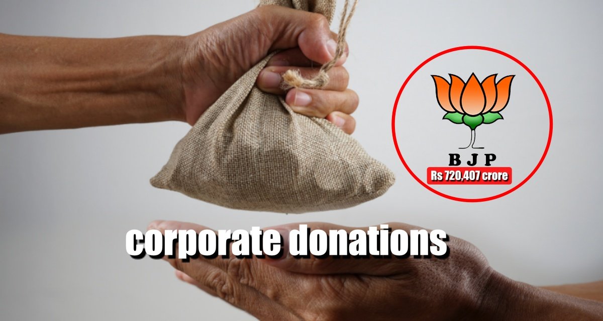 BJP tops the list in corporate donations receiving Rs 720 crore in 2019-20: ADR