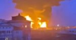 massive fire at fuel depot in Belgorod