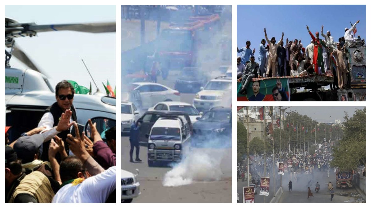 Violence in Imran Khan’s freedom march set fire to metro station, army deployed in Islamabad