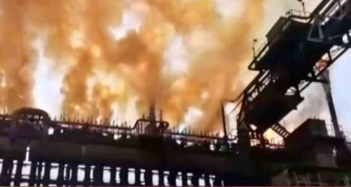 Massive fire in Tata Steel plant