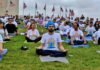 hundreds attend yoga sessions in Washington