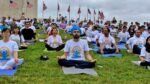 hundreds attend yoga sessions in Washington
