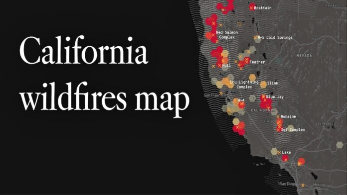 Forest fire in California