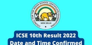 ICSE board 10th result