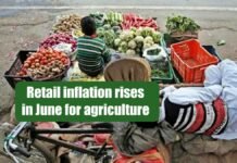 Retail inflation rises in June for agriculture