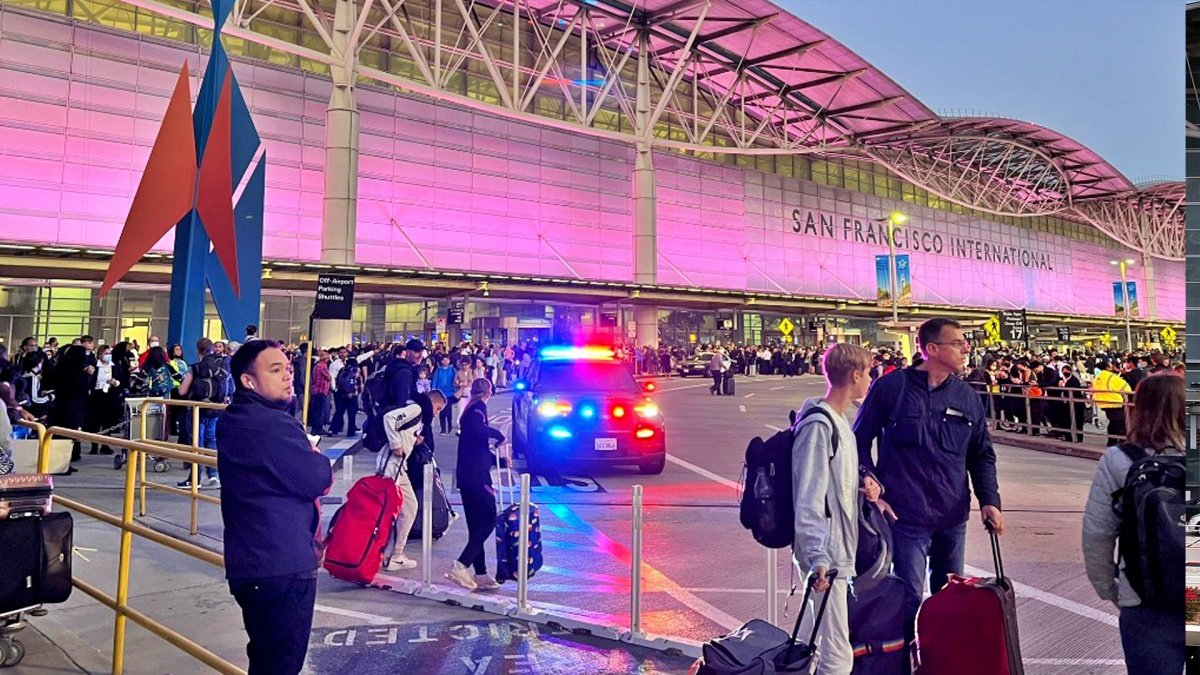 San Francisco airport terminal evacuated due to bomb threat, one