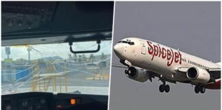 SpiceJet planes windshield cracks in sky