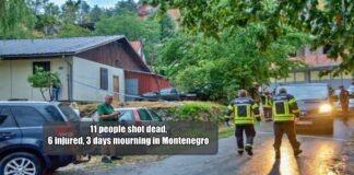 11 people shot dead, 6 injured in Montenegro