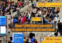 About 1,400 flights canceled in America