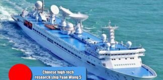 Chinese high-tech research ship Yuan Wang 5