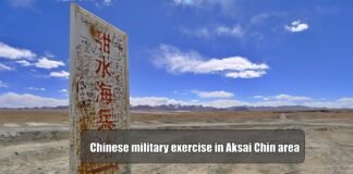 Chinese military exercise in Aksai Chin area