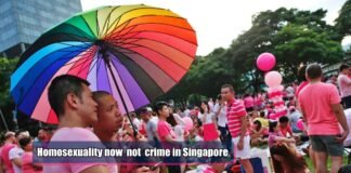 Homosexuality not crime in Singapore