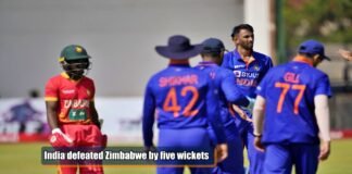 India defeated Zimbabwe by five wickets