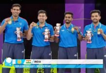 Indian table tennis team won gold