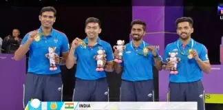 Indian table tennis team won gold