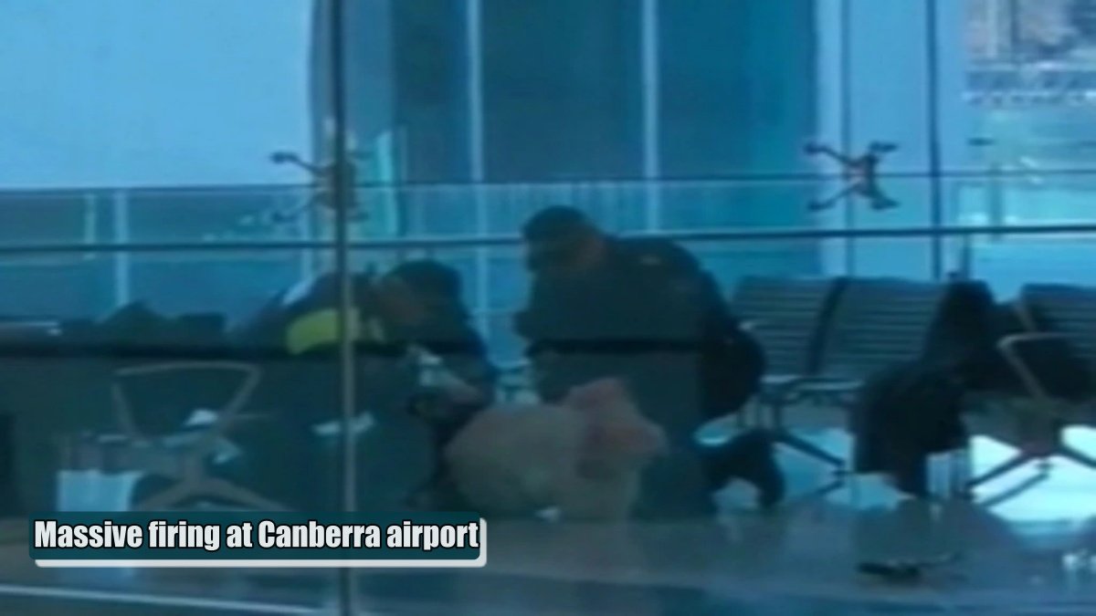 Massive firing at Canberra airport, flights canceled, attacker arrested, watch video