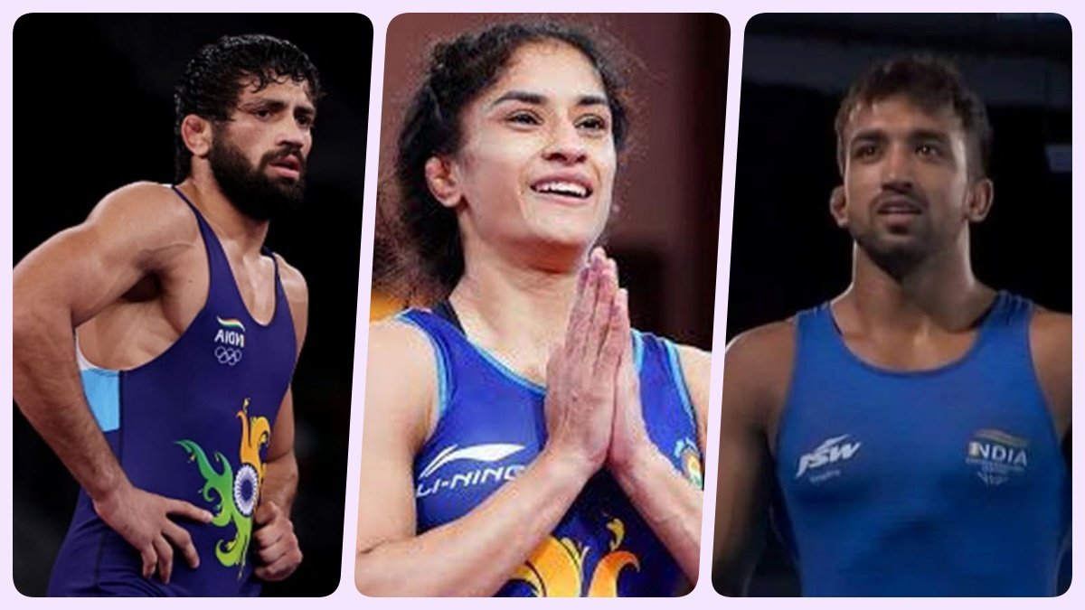 Ravi Dahiya, Vinesh Phogat, and Naveen Kumar won gold medals for India in wrestling