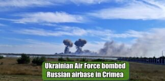 Ukrainian Air Force bombed Russian airbase in Crimea
