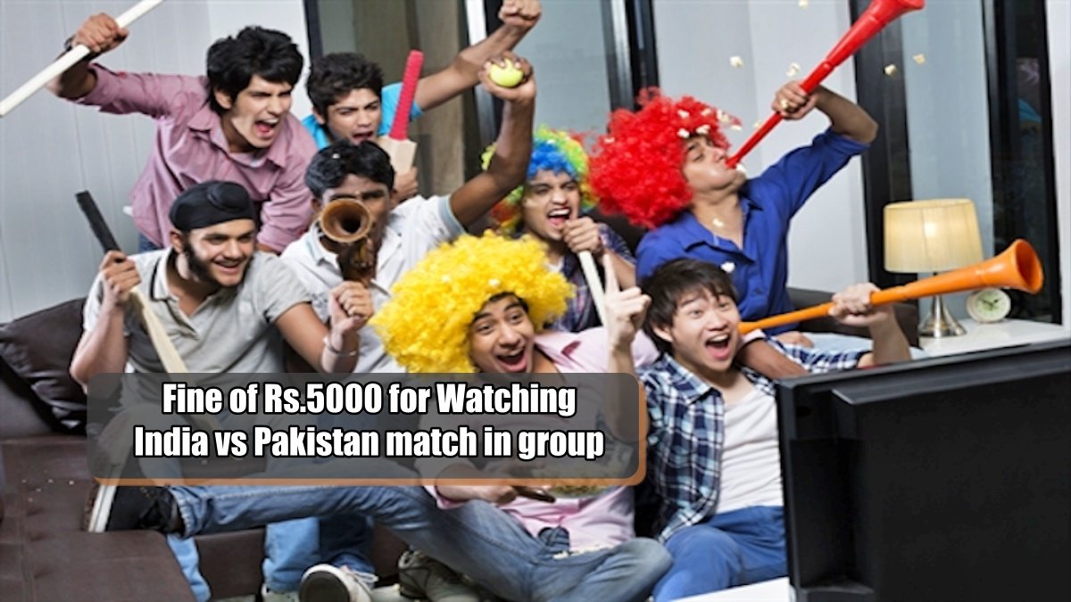 Collage in Srinagar imposed fine of Rs.5000 for Watching India vs Pakistan match in group
