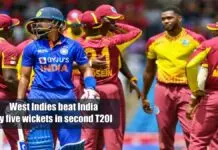 West Indies beat India by five wickets