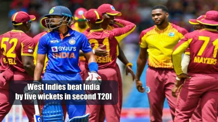 West Indies beat India by five wickets