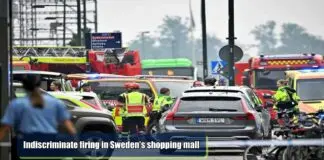 firing in Swedens shopping mall