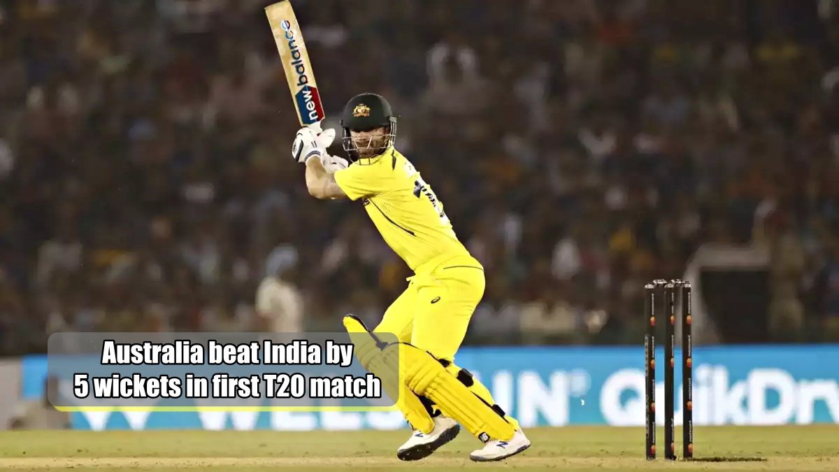 Australia beat India by 5 wickets in the first T20 match