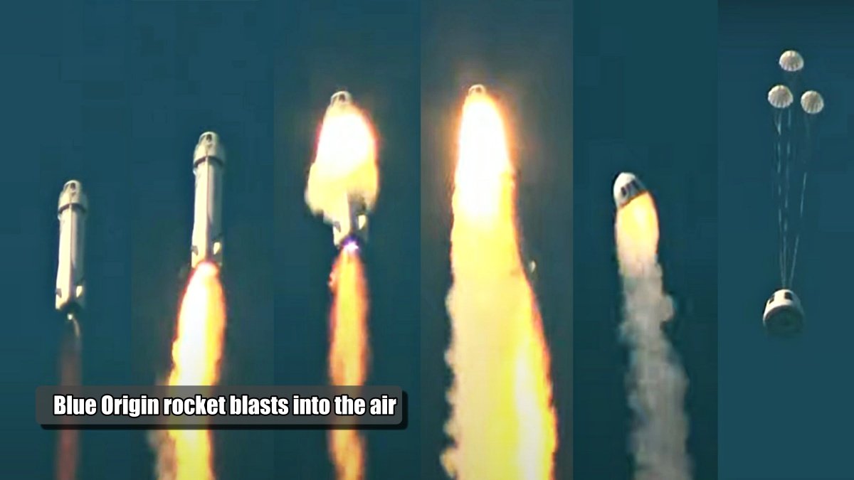 Blue Origin rocket blasts into the air, Crew Escape System saves mission! all tourists safe