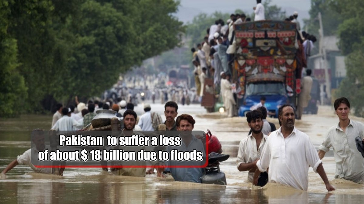 Pakistan to suffer a loss of about $ 18 billion due to floods