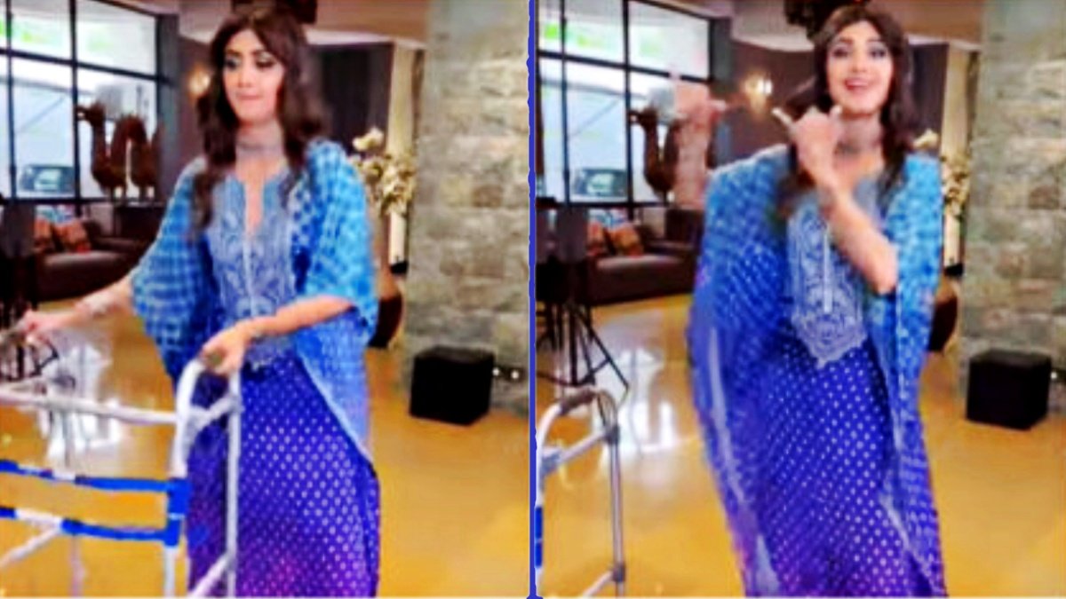 Shilpa Shetty performed Garba with fractured leg, Video went viral