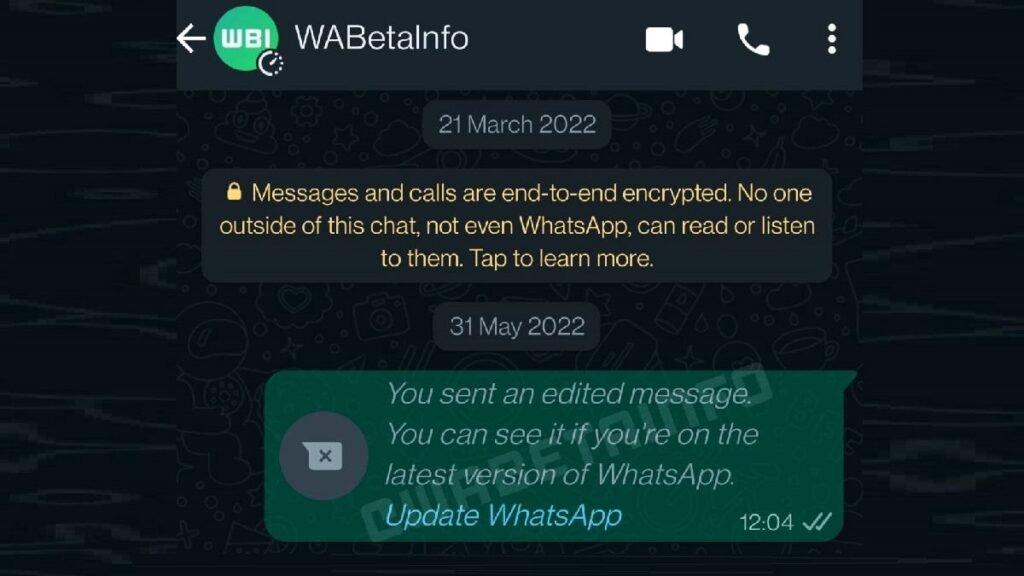 Whatsapp screen shot