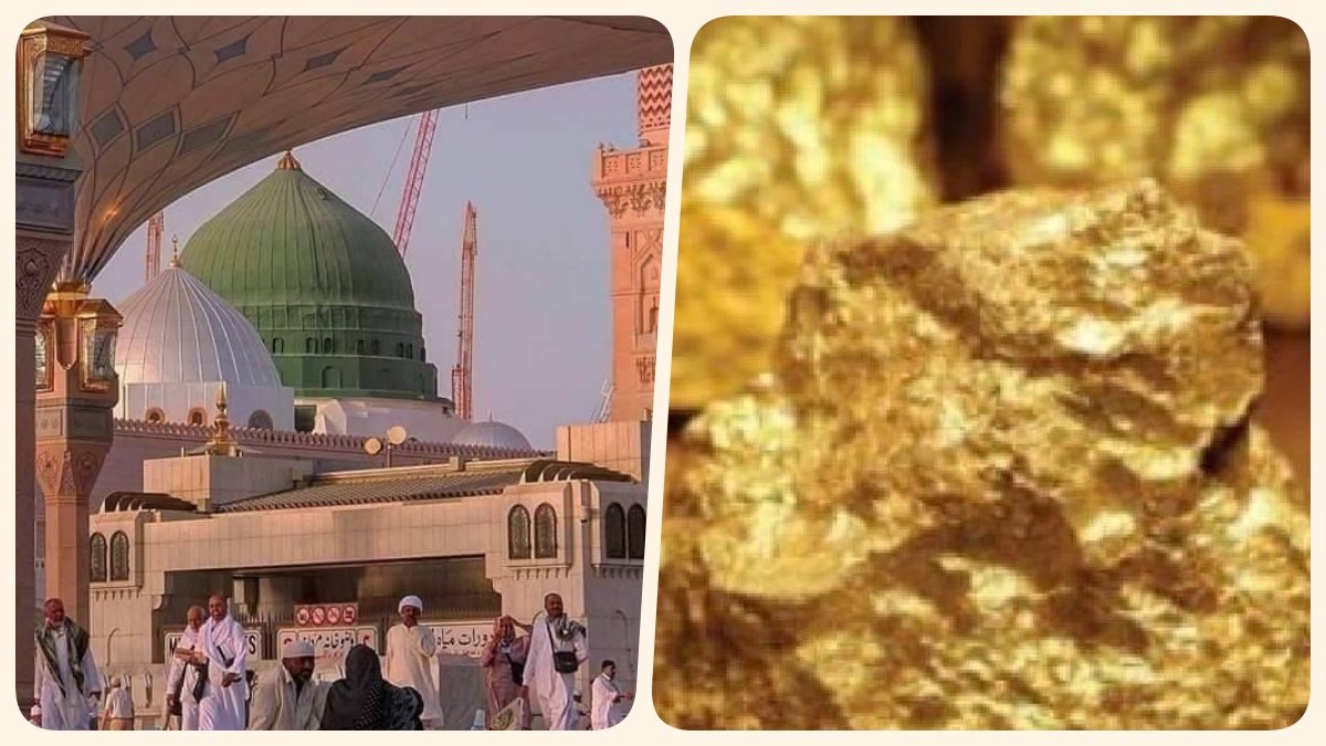 Treasure present in Medina, Saudi Arabia, gold and copper ore found hidden in soil