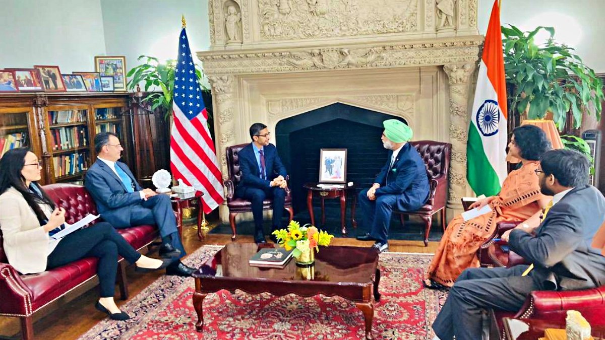 Sundar Pichai, Google, and Alphabet CEO visited Indian Embassy for the first time