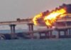 Big blast on Crimea-Russia Bridge,