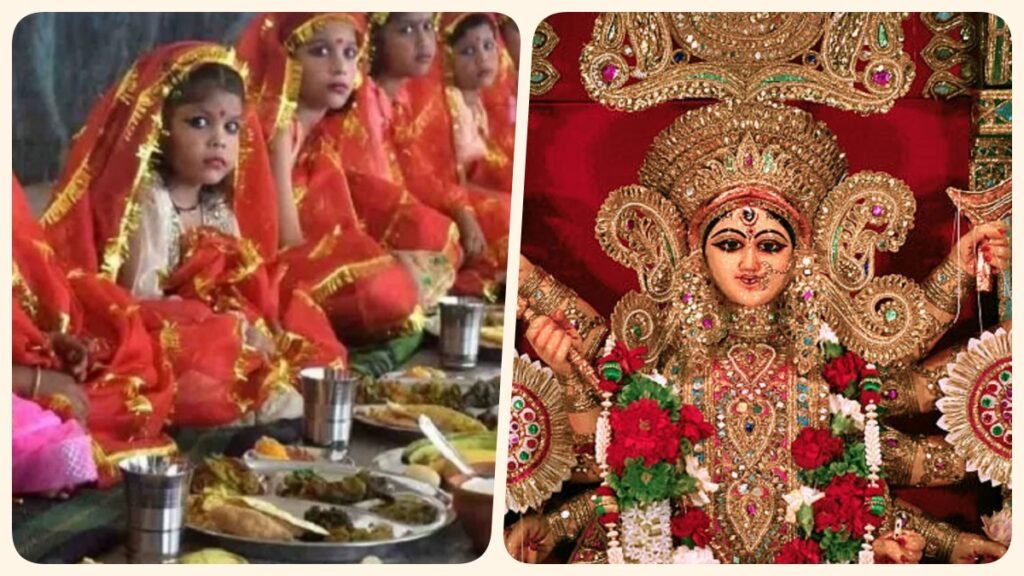 Kanya worship on Durga Ashtami
