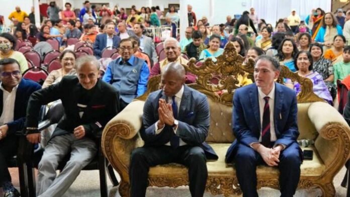 New York Mayor Eric Adams join Durga Puja