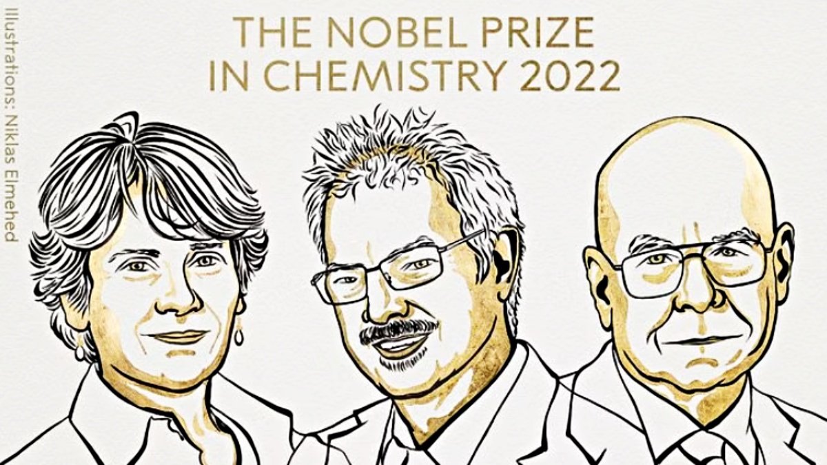 Nobel Prize in Chemistry awarded to three scientists Carolyn R Bertozzi, Morten Meldl and K. Barry Sharpless